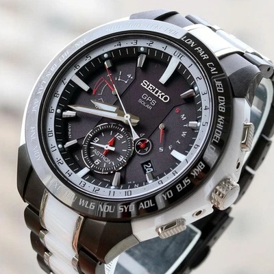Seiko Astron SBXB071 GPS Solar Edición Limitada Japón Serie 2000 Esfera Negra Foto 1 de 4