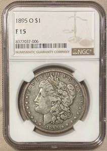 1895-O Morgan Silver Dollar NGC F15 - Key Date! Nice Look For Grade! 1895 O - Picture 1 of 4