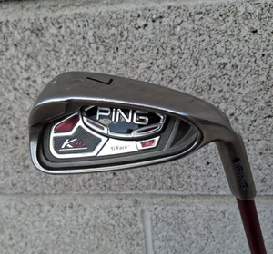 Ping K15 Ti Face 7 Ferro Punto Nero TFC 149 Rigido Grafite RH Buona Impugnatura Ping 37 In - Foto 1 di 22