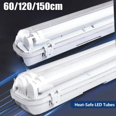 LED Feuchtraumleuchte Wannenleuchte 60/120/150cm Keller Decken Werkstattlampe - Bild 1 von 4