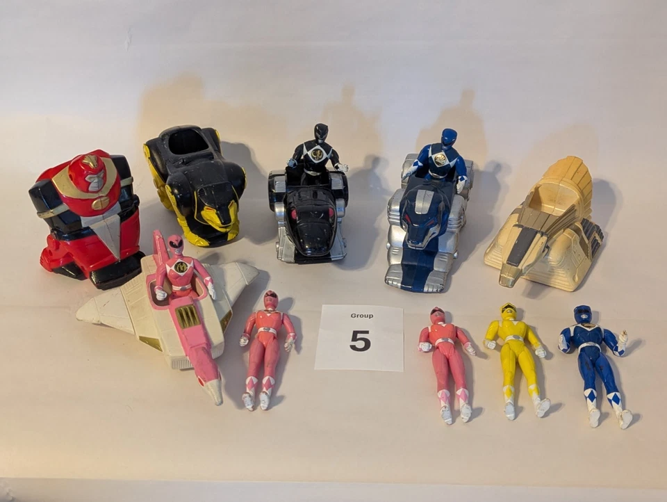 Vintage Mighty Morphin Power Rangers - McDonalds Rangers e Veículos (Grupo 5) - Imagem 1 de 4