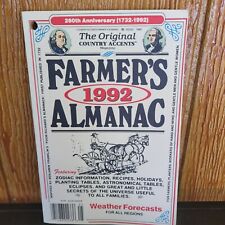 Rare Vtg Books Farmer's Almanac 1992 Recipes, Holidays, Zodiac 260th Anniversary
