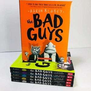 THE BAD GUYS Paperback Books Lot of 6 (#1-6) by Aaron Blabey Humor 7-12 years - Picture 1 of 11