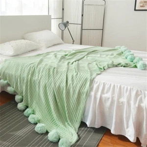 Nordic Knitted Throw Blanket For Bed Sofa Travel Cotton Thread Nap Cover Blanket - Picture 1 of 17