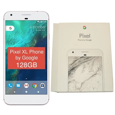 BNIB 5.5" Google Pixel XL 2016 G-2PW2200 128GB Silver Factory Unlocked 4G GSM - Image 1 of 4