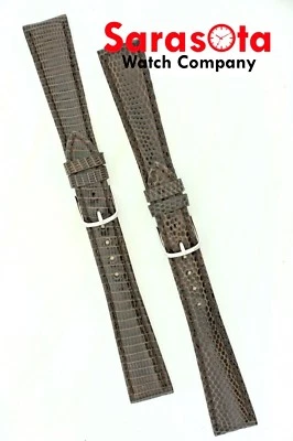 Correa de reloj de cuero cosido regular de 19 mm de Beer genuina lagarto marrón hebilla de 14 mm Foto 1 de 3