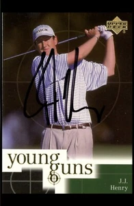 JJ Henry signed 2001 Upper Deck Young Guns golf card PSA DNA - Picture 1 of 2