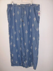 Style & Co Size XXL Wide Leg Comfort Waist Sun Washed Print Jeans Look Pants - Picture 1 of 5