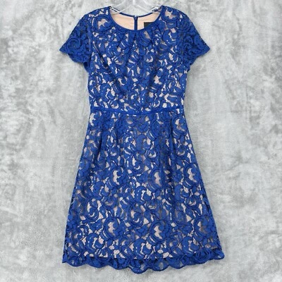 Adrianna Papell Dress 4 Floral Lace Sheath Cottage Evening Event Wedding Lined - Image 1 of 4