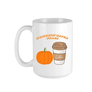 Pumpkin Spice Vibes Ceramic Coffee Mug Halloween Novelty Orange Home Decor 11 oz - Picture 1 of 4