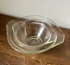 Pyrex Clear Glass Cinderella Lipped Nesting Mixing Bowls 1.5 Qt 1.5 Pt Set of 2