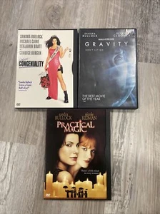 (3) DVD Movie Lot Sandra Bullock Miss Congeniality Gravity Practical Magic - Picture 1 of 8