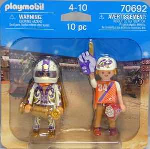 Playmobil Blister 70692 Duo-Pack Stuntshow Team Fahrer im Elvis-Kostüm Fan NEU - Picture 1 of 2