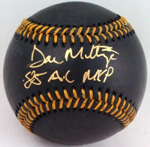 Don Mattingly Autographed Rawlings Black OML Baseball w/ 85 AL MVP- JSA W *Gold - Picture 1 of 2