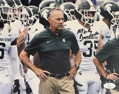 Mark Dantonio Signed Autographed Michigan State Spartans 8x10 Photo JSA COA  - Image 1 of 2