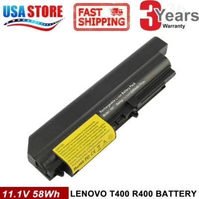 Battery for Lenovo ThinkPad T61 R61 T400 R400 T61P 14.1" widescreen Laptop - Image 1 of 4