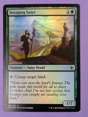 MTG Magic: Conspiracy: Take the Crown: Voyaging Satyr Foil #195/221 Common - NM - Image 1 of 2