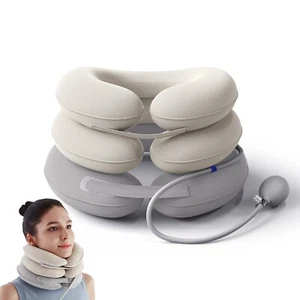 Cervical Neck Traction Device Collar Brace Support Pain Relief Stretcher Therapy - Picture 1 of 11