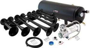 TRAIN HORN KIT FOR TRUCK/CAR/PICKUP LOUD SYSTEM /3G AIR TANK /200PSI /8 TRUMPETS - Bild 1 von 1