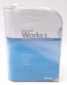Microsoft Works 9 for Windows Office Work Suite PC CIB CD+Manual - Picture 1 of 5