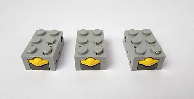 Lego 879 -Technic Electric Touch Sensor Mindstorms RCX 9V Gray Yellow - Set of 3 - Image 1 of 3