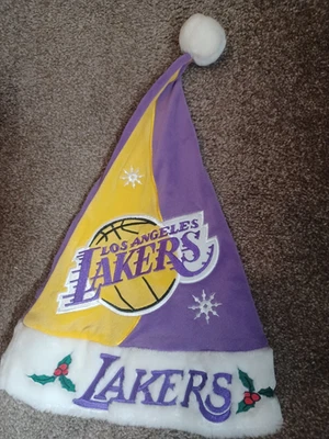 Sombrero de Papá Noel Navidad NBA Los Angeles Lakers Vintage Forever Collectibles Foto 1 de 4