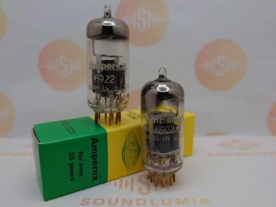 Par emparejado Amperex E88CC 6922 PQ D-getter - EE. UU. 1959/60 7L4 - casi nuevo en stock Foto 1 de 4