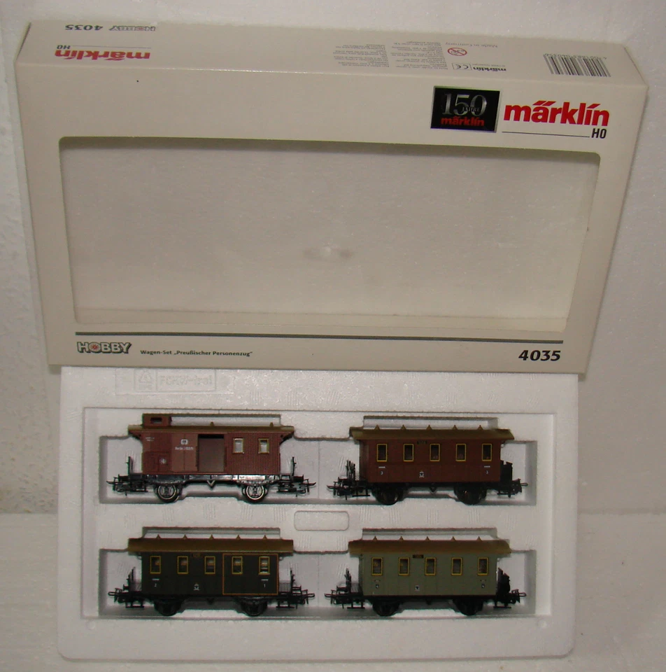 Selten: Märklin 4035 Wagen-Set "Preußischer Personenzug" in OVP! - Bild 1 von 4