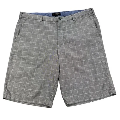 Шорты для гольфа мужские Banana Republic Emerson короткие 38 серые белые клетчатые китайские - Изображение 1 из 4