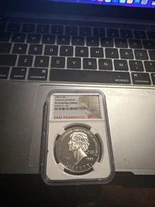 1993 S Proof Thomas Jefferson Commemorative Silver Dollar NGC PF 69 Ultra Cameo - Picture 1 of 2