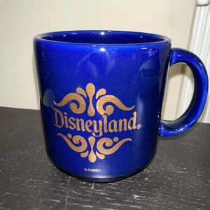 Taza de café Disneyland vintage azul cobalto oro 22k hecha en España Disney - Imagen 1 de 3