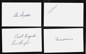 Lot Of 4 Signed HOF 3x5 Index Card Lloyd Waner Autograph NMint - Picture 1 of 1