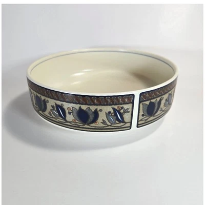 Plato para servir Mikasa Intaglio Arabella CAC01 floral azul marrón beige Foto 1 de 4