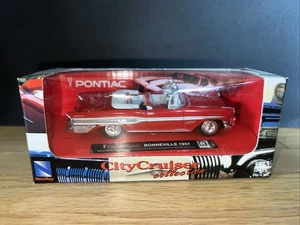 NIB 1957 Bonneville Pontiac CITY CRUISER NEWRAY 1/43 DIECAST Red - Picture 1 of 6