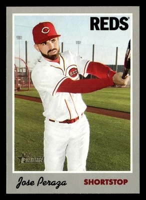 Jose Peraza 2019 Topps Heritage #22 Cincinnati Reds Buy10get5FREE - Image 1 of 2