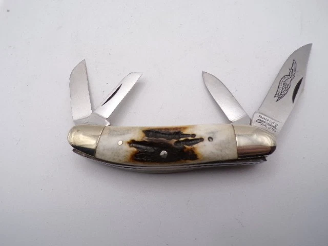 Faca Parker Cut Stag quatro lâminas Sowbelly quase perfeita - Imagem 1 de 3
