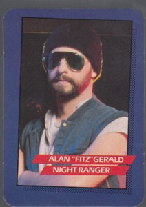 1985 AGI Rock Star Concert Cards 1st Series #11 NIGHT RANGER ALAN "FITZ" GERALD