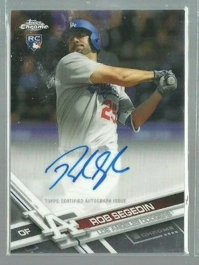  2017 Topps Chrome Rookie Autographs #RARS Rob Segedin (ref50815) - Image 1 of 1