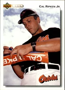 Tarjeta de béisbol Cal Ripken 1992 Upper Deck MLB #165 Baltimore Orioles - Imagen 1 de 2