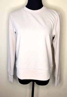 AVIA Women's Small Beige Long Sleeve Textured Shirt Thumbholes NEW - Image 1 of 4