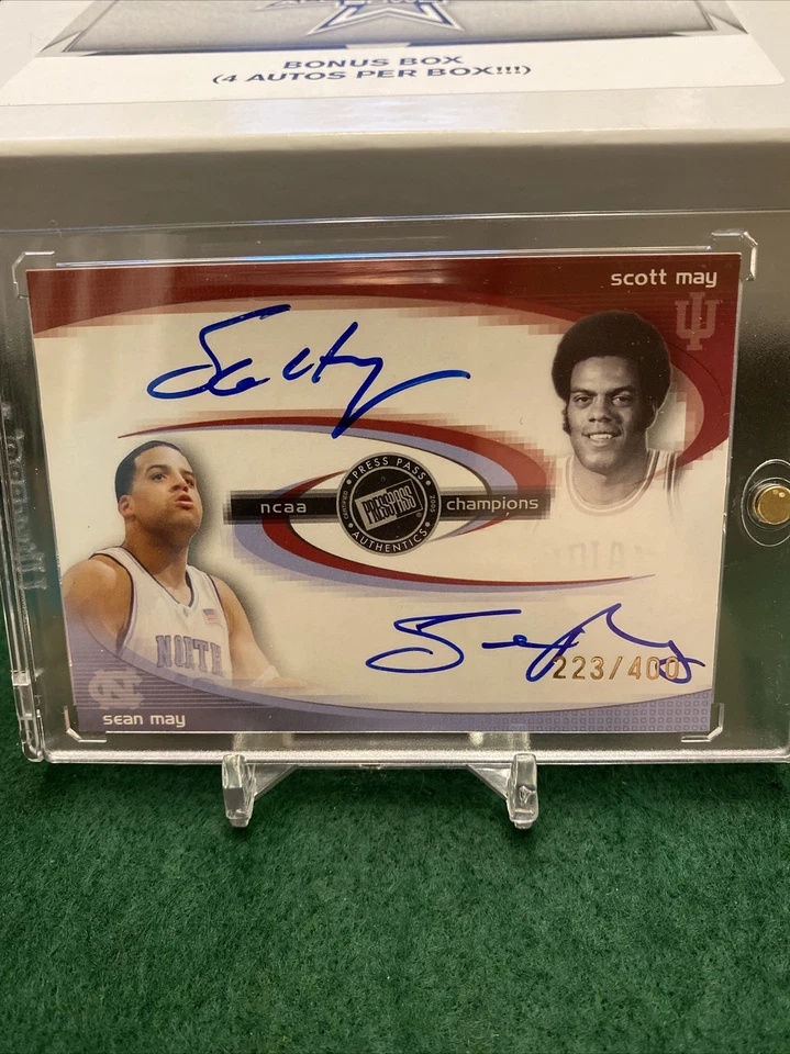 🔥 2005 Press Pass • Sean May & Scott May • NCAA Champions • Dual Auto UNC - Image 1 of 1