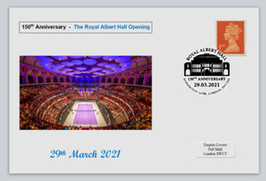 GB 2021 150th anniversary opening royal albert hall postal card #5