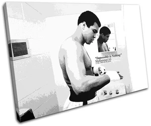 Muhammad Ali Boxing Quote Sports SINGLE CANVAS WALL ART Picture Print - Picture 1 of 1