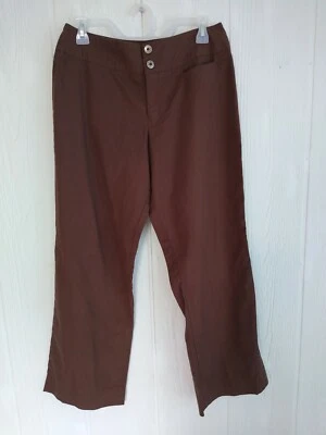 Pantalones Médicos Urbane Para Mujer S Marrón Mezcla Algodón Cremallera Botón 9705 Foto 1 de 4