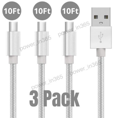10Ft USB C Type C Cable Fast Charging Cable Cord Nylon Braided for Android Phone - Image 1 of 4