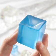 Cubo de hielo transparente Mini Mochi juguete de ventilación para aliviar el estrés E0R8
