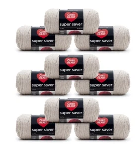 Red Heart® Super Saver® #4 Medium Acrylic Yarn, Oatmeal 7oz/198g, 364 Yards 9PK - Picture 1 of 9