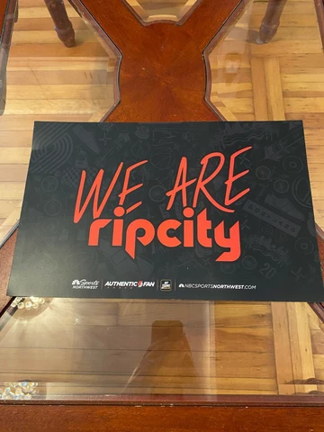 Portland Trail Blazers 2020 NBA Sign Poster We Are Rip City NBA 50th Season Cover