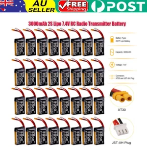 7.4V 3000mAh 5C LiPo Battery JST-XH Plug to T8SG T12 T16 Transmitter For RC Car - Picture 1 of 65