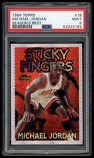 1996-97 Topps Season's Best - Sticky Fingers Michael Jordan 18 PSA 9 refractor